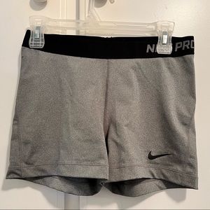 Like New Gray Nike Pro Dri-Fit Shorts - Large